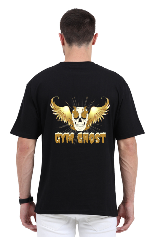 Gym Ghost Streetwear Black Oversized Cotton T-shirt