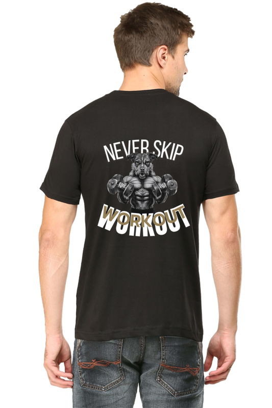 Begonia Official Gym Lover Men's Round neck Half Sleeve Cotton T-Shirt