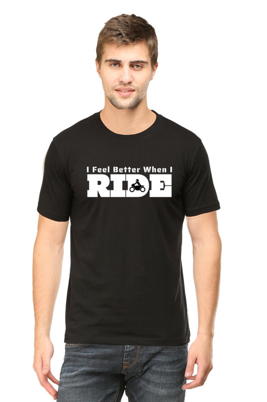 I Feel Better When I Ride Bike Lover Slim Fir Cotton T-shirt