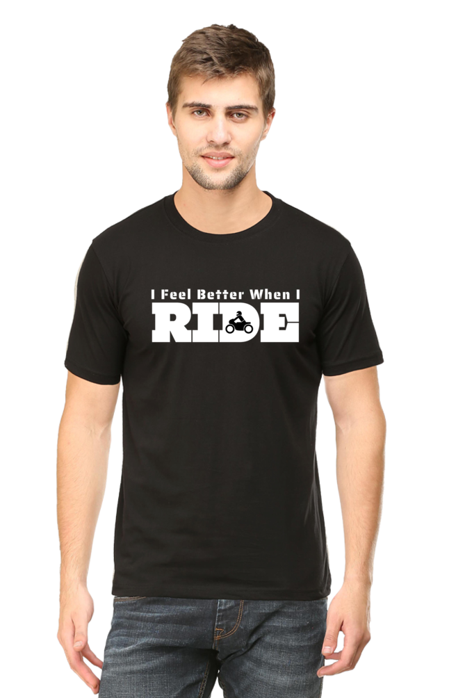 I Feel Better When I Ride Bike Lover Slim Fir Cotton T-shirt