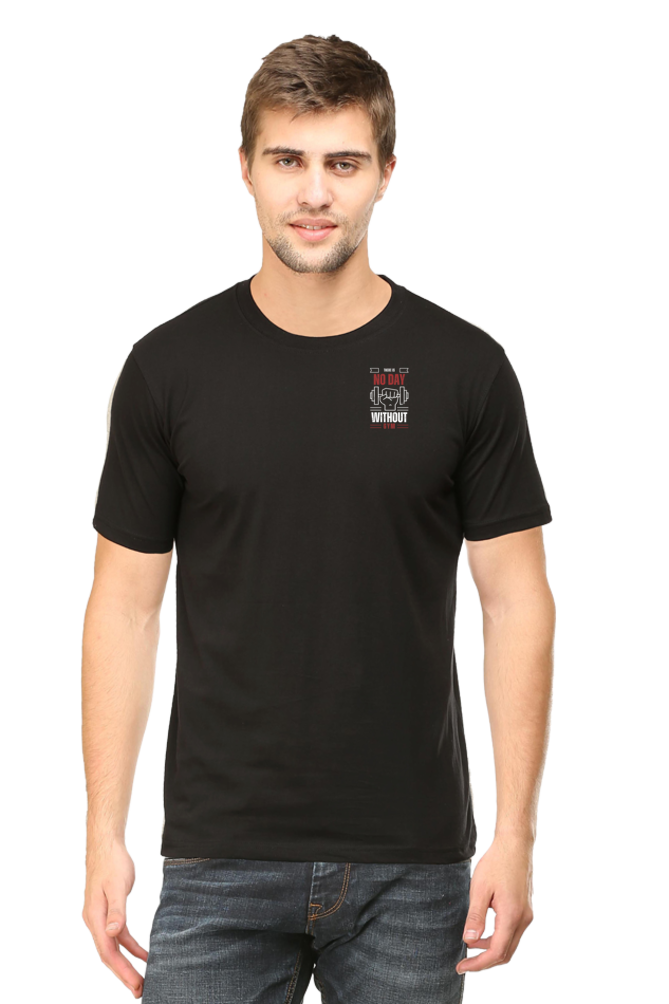 Begonia Gym Lover Men's Round neck Cotton T-Shirt