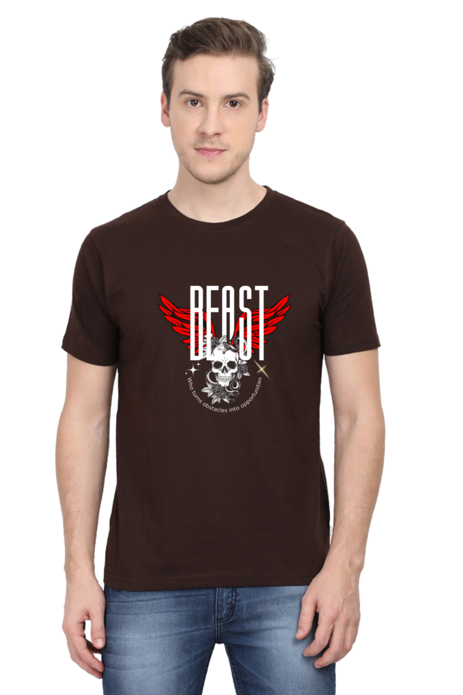 Begonia Premium Beast Mode Skull Love Slim Fit Cotton T-shirt