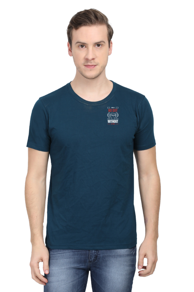 Begonia Gym Lover Men's Round neck Cotton T-Shirt