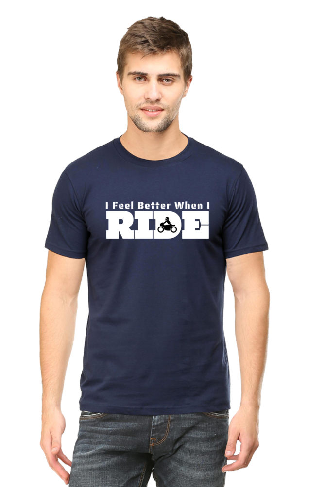 I Feel Better When I Ride Bike Lover Slim Fir Cotton T-shirt