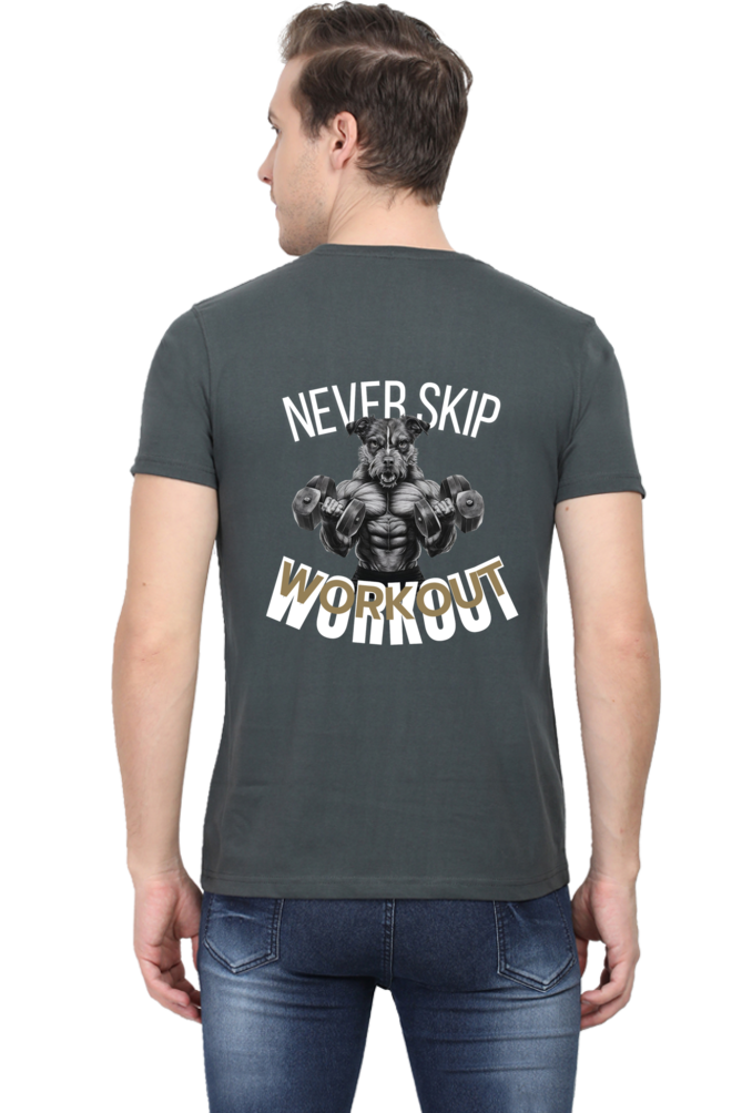 Begonia Official Gym Lover Men's Round neck Half Sleeve Cotton T-Shirt