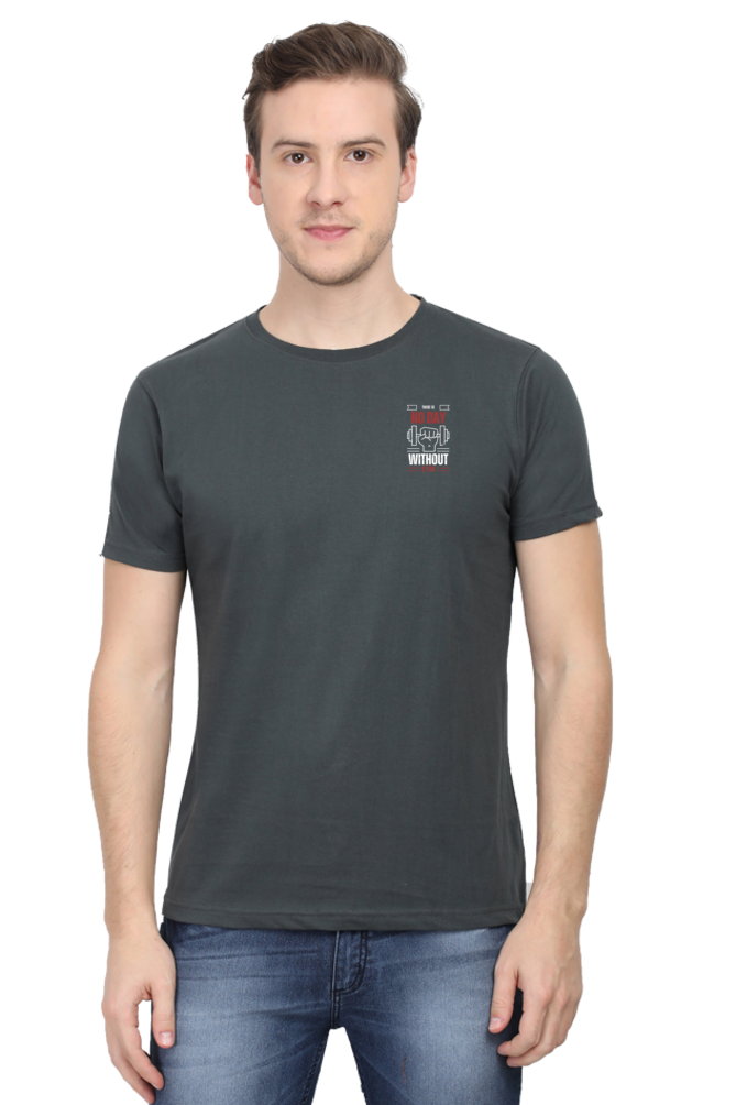 Begonia Gym Lover Men's Round neck Cotton T-Shirt