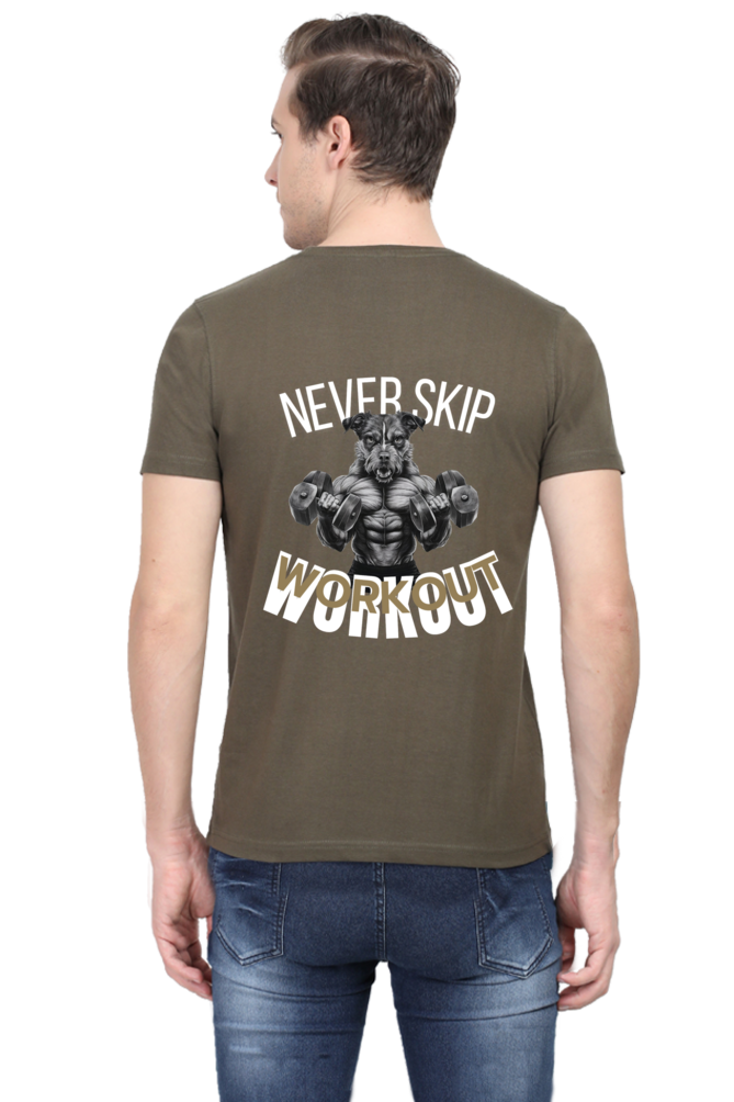 Begonia Official Gym Lover Men's Round neck Half Sleeve Cotton T-Shirt