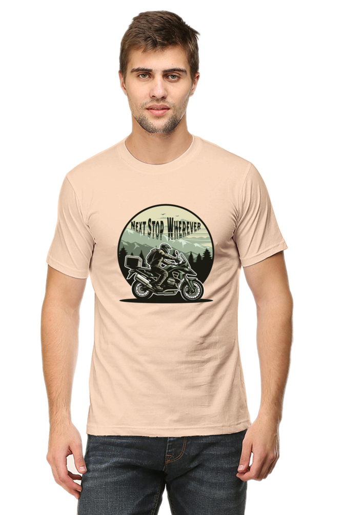 Begonia Bikers Love Cotton Slim Fit T-shirt for Men