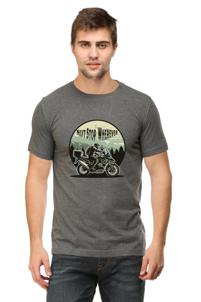 Begonia Bikers Love Cotton Slim Fit T-shirt for Men