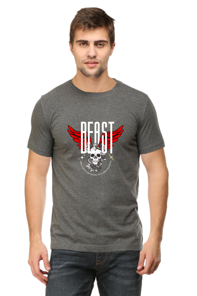 Begonia Premium Beast Mode Skull Love Slim Fit Cotton T-shirt