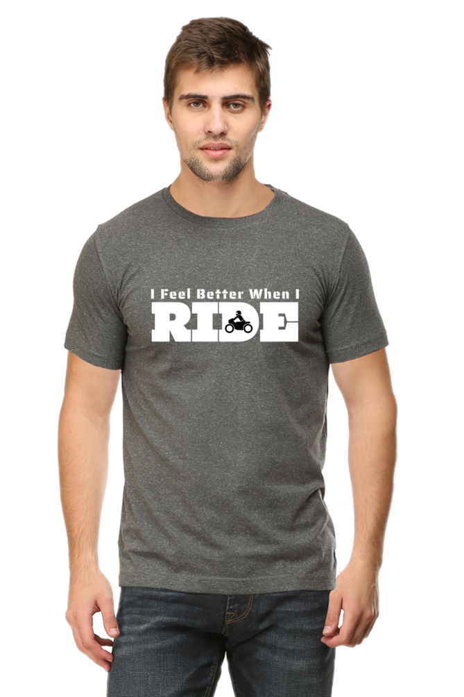 I Feel Better When I Ride Bike Lover Slim Fir Cotton T-shirt