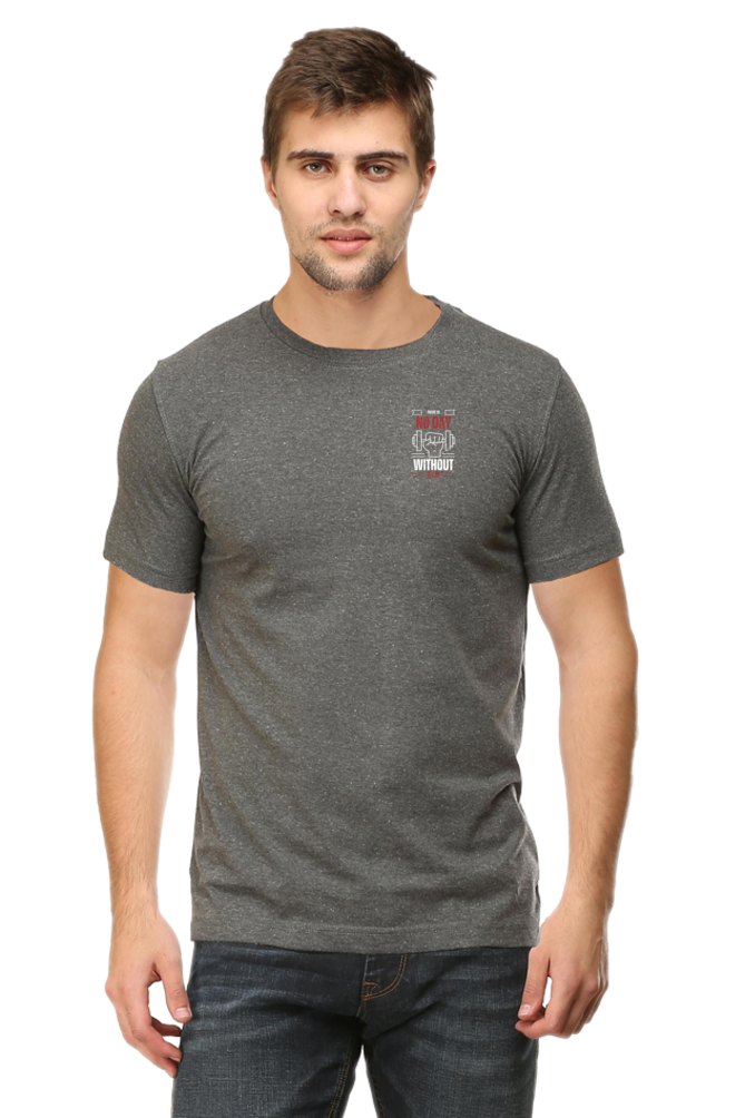 Begonia Gym Lover Men's Round neck Cotton T-Shirt